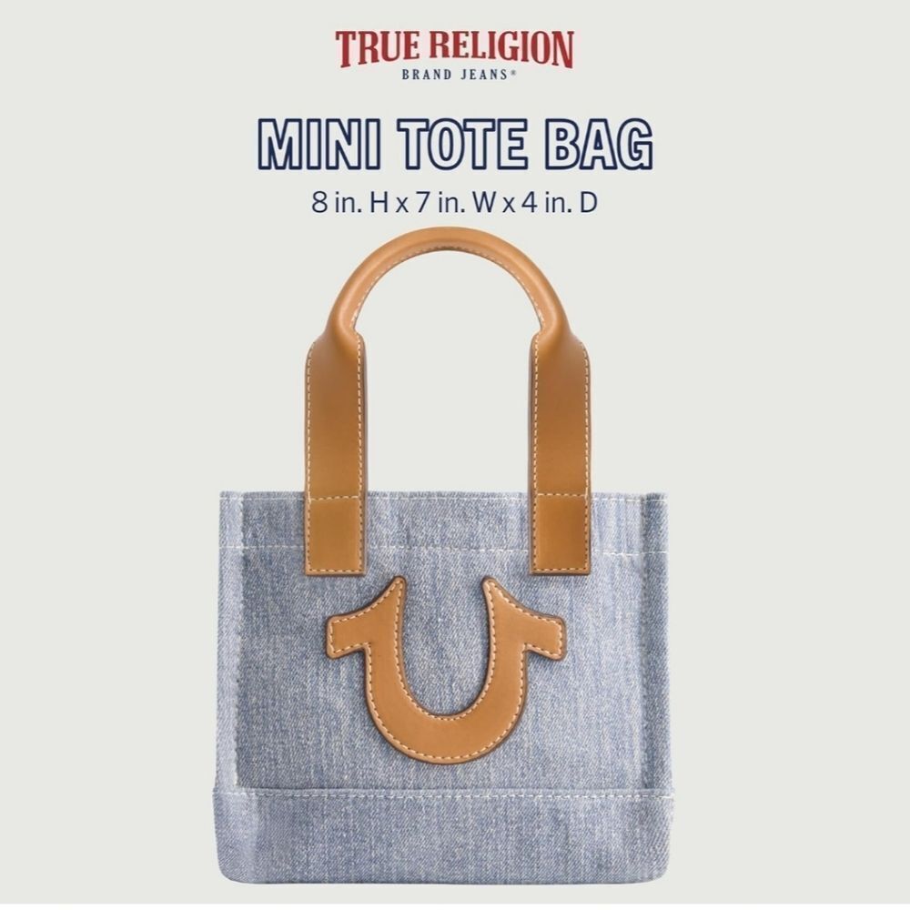 True Religion Mini Tote Crossbody Bag New With Tags Y2K Streetwear Festival‎